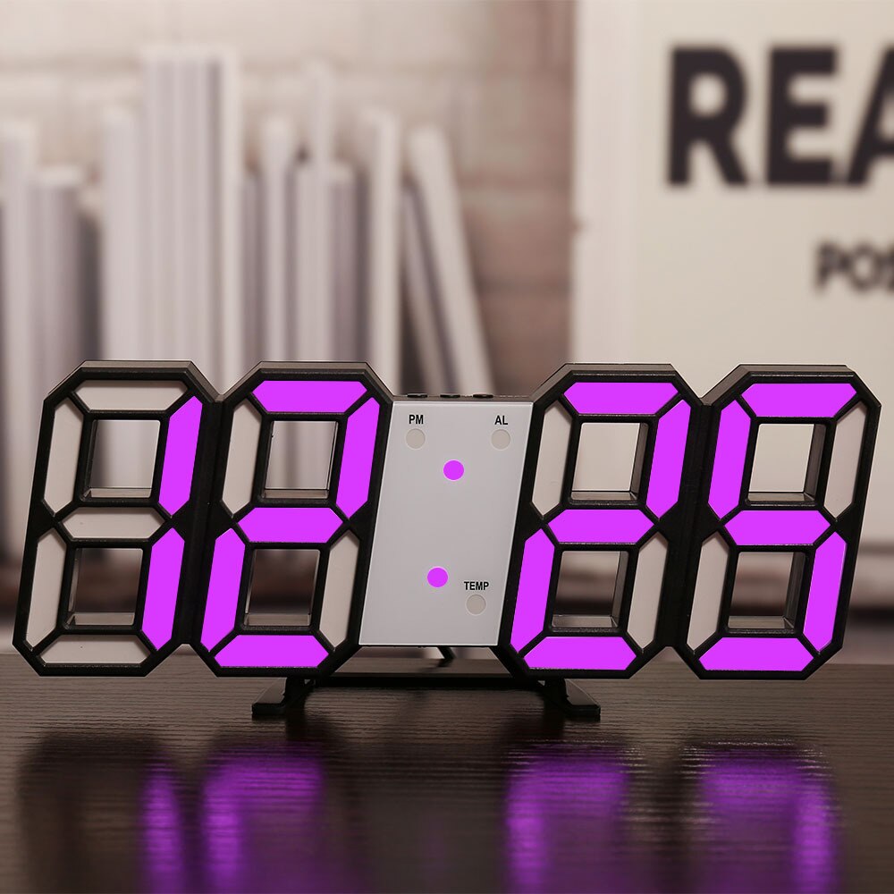 3D LED Digital Wall Clock