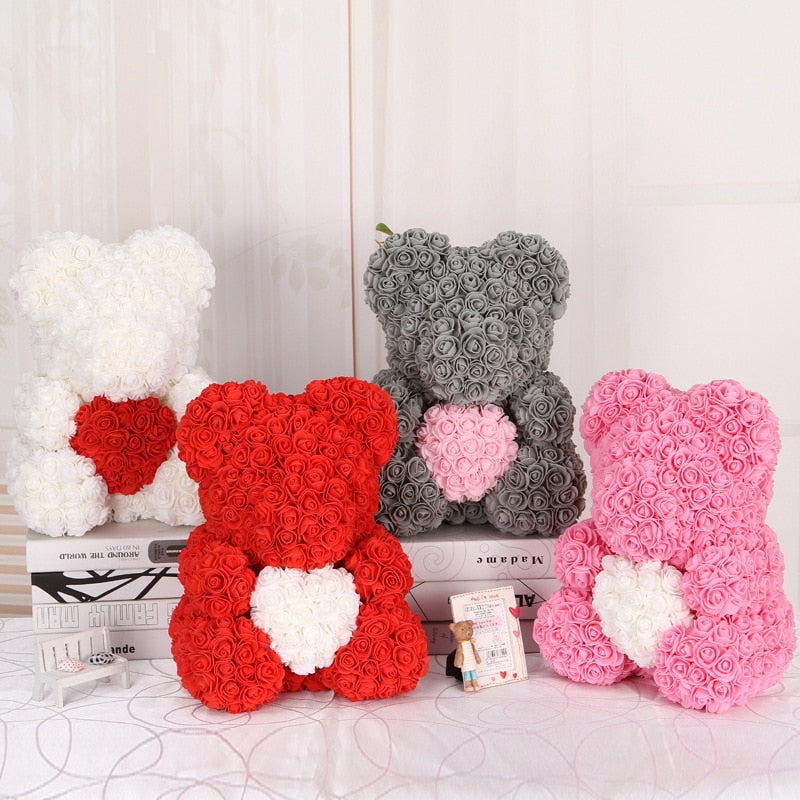 40cm Flower Rose Teddy Bear