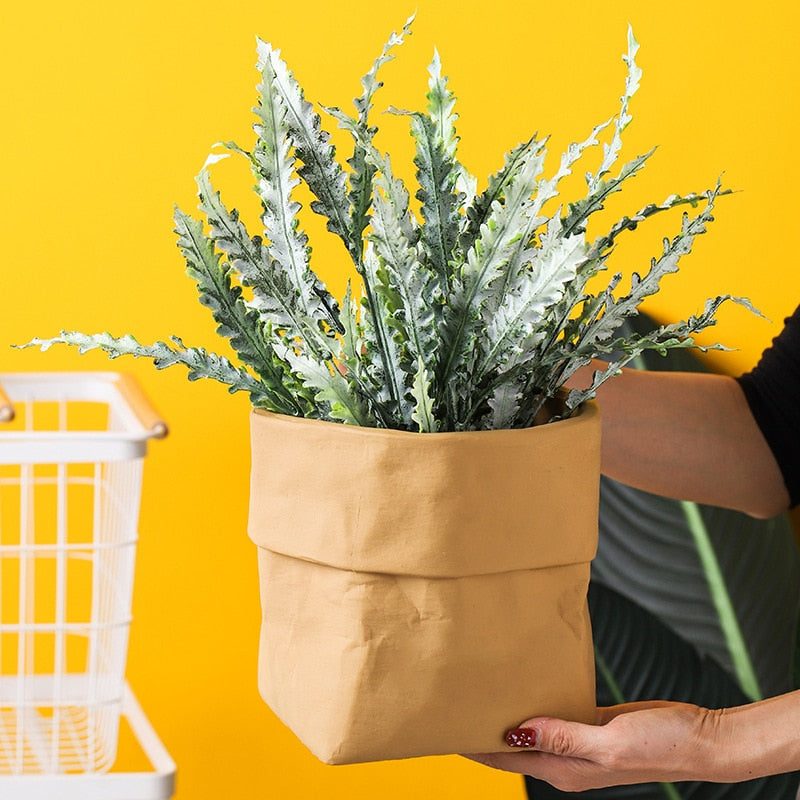 Nordic Kraft Paper Bag Flower Pot