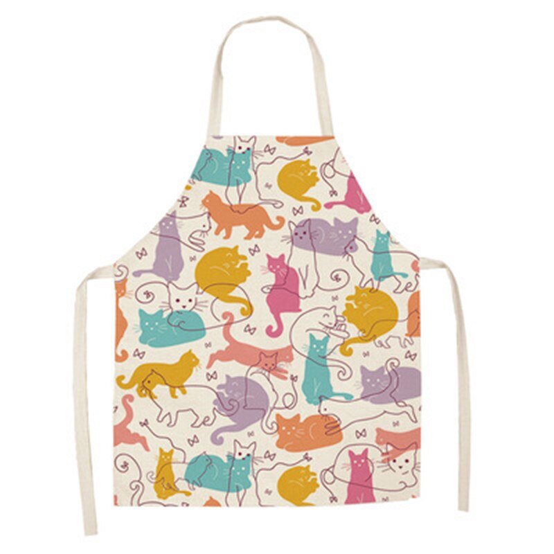 Cute Cat Print Cooking Kitchen Apron