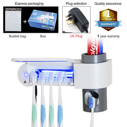 Toothbrush Sterilizer & Toothpaste Dispenser