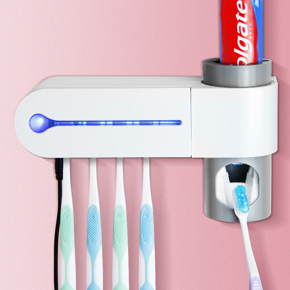 Toothbrush Sterilizer & Toothpaste Dispenser