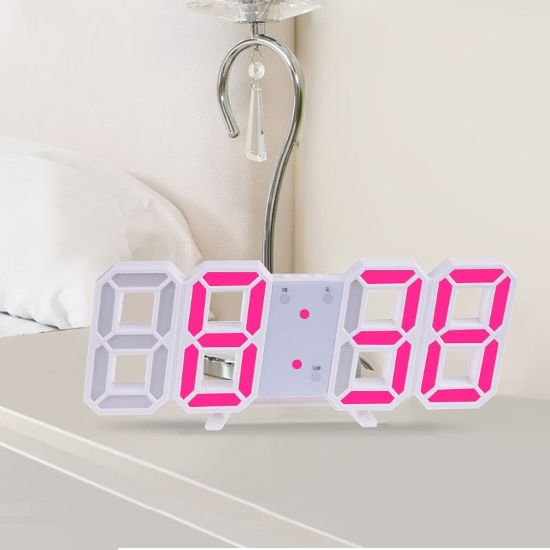 3D LED Digital Wall Clock