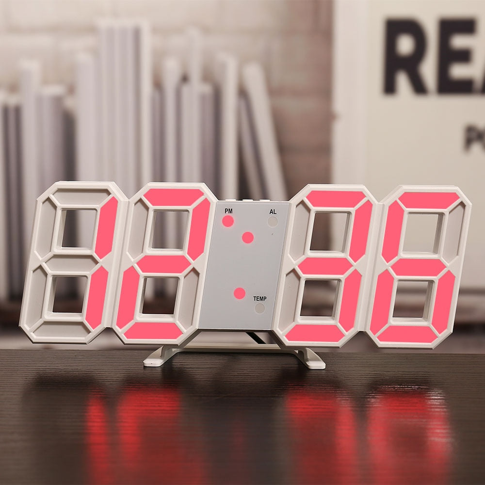 3D LED Digital Wall Clock