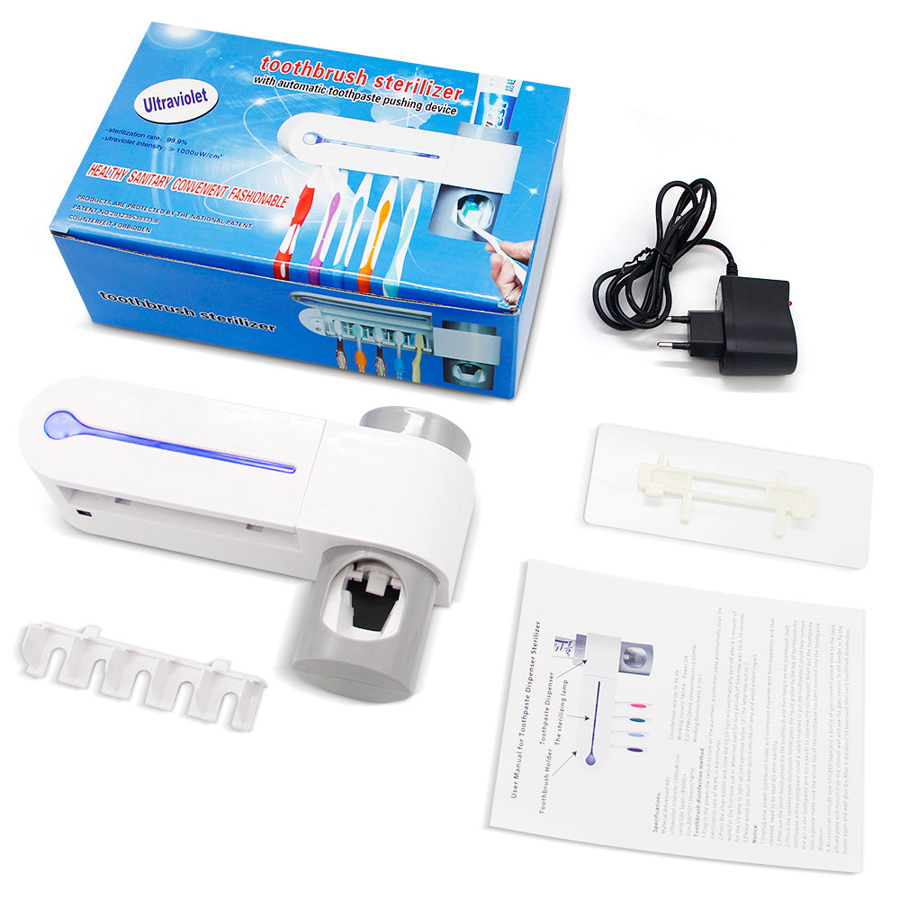 Toothbrush Sterilizer & Toothpaste Dispenser